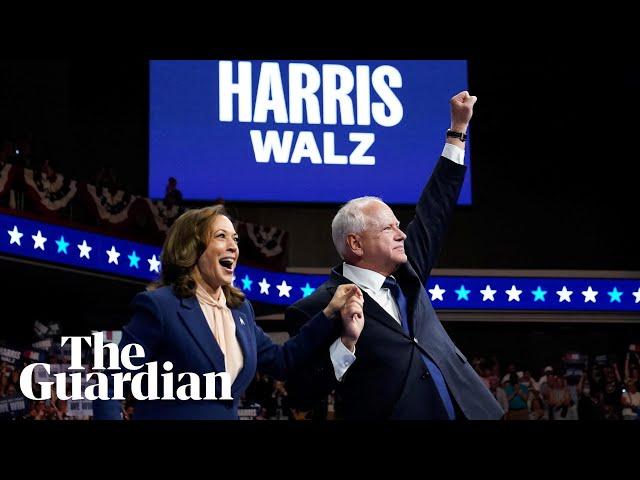 Kamala Harris introduces running mate Tim Walz at Philadelphia rally