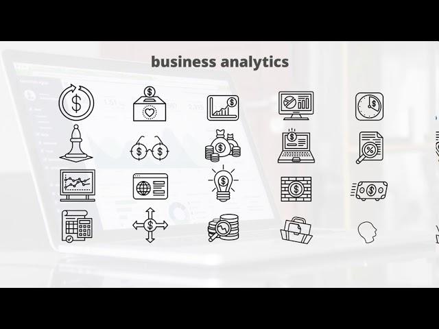 Business Analytics – Thin Line Icons | After Effects Elements - Envato elements