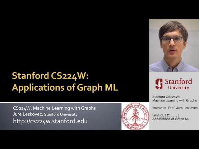 Stanford CS224W: Machine Learning with Graphs | 2021 | Lecture 1.2 - Applications of Graph ML