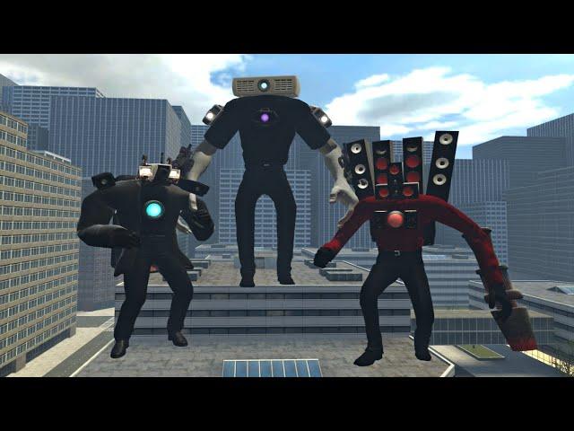 NEW MECHA PROJECTOR MAN VS MECHA CAMERA MAN VS MECHA SPEAKER MAN In Garry's Mod!