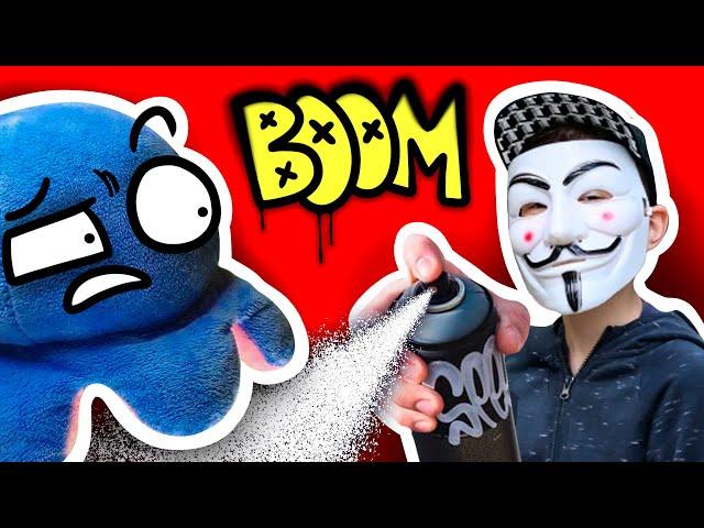 ШКОЛЯРЫ РИСУЮЩИЕ ГРАФФИТИ "BOOM" (меня заставили отмывать все теги)