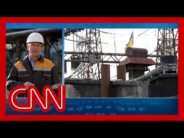 CNN team witnesses extensive damage at Ukrainian power plant