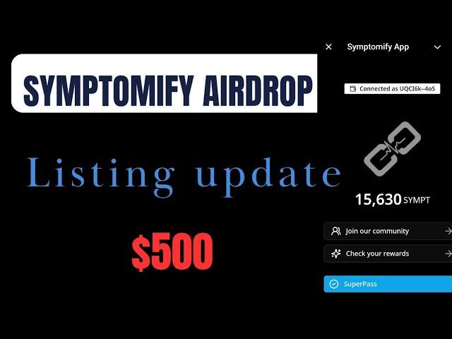 SYMPTOMIFY AIRDROP|HOW TO MINE SYMPTOMIFY TELEGRAM AIRDROP STEP-BY-STEP GUIDE $sympt