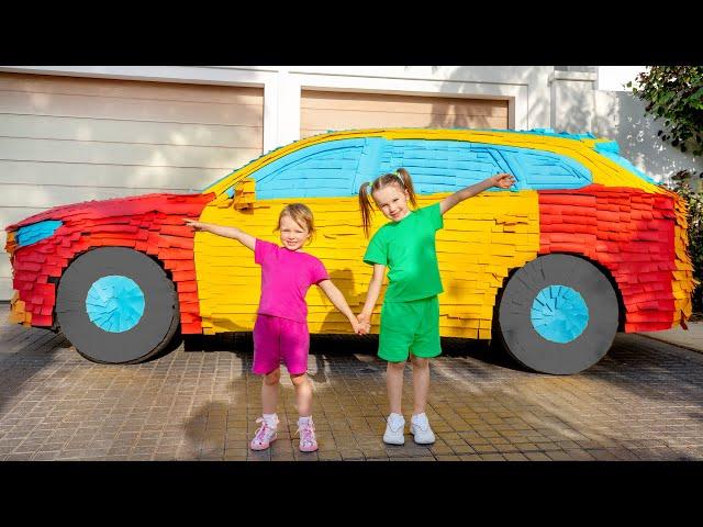 Kids Learning good habits with Stickers and Dad