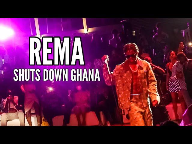 Rema Storms Ghana with an Electrifying performance at the AFROCHELLA 2021 fashion night out .