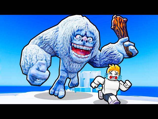 可怕的巨大雪怪來了！我還能活下來嗎！？【Roblox 機械方塊】