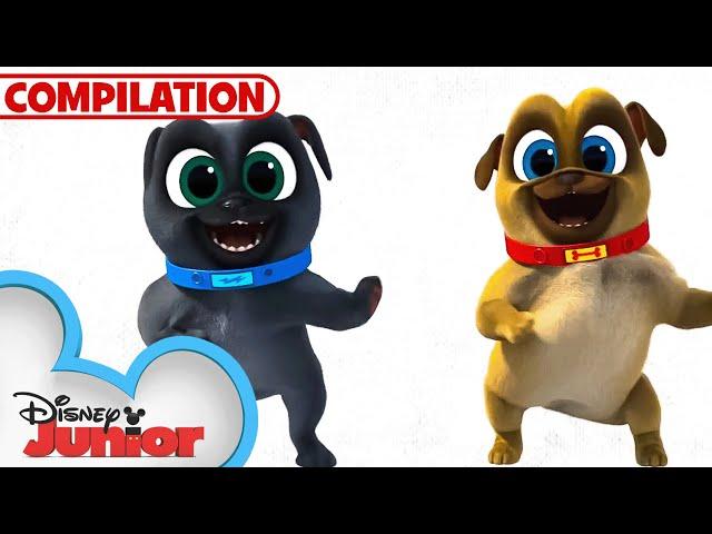 Every Happy Booty Dance Music Video! | Puppy Dog Pals | Compilation | @disneyjunior