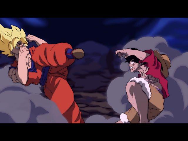 LUFFY GEAR 5 VS GOKU | FAN ANIMATION ONE PIECE VS DBZ