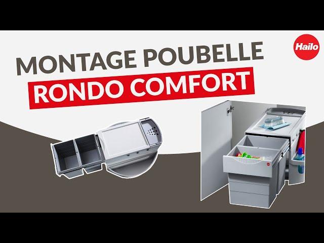 Montage poubelle encastrable Hailo Rondo Comfort