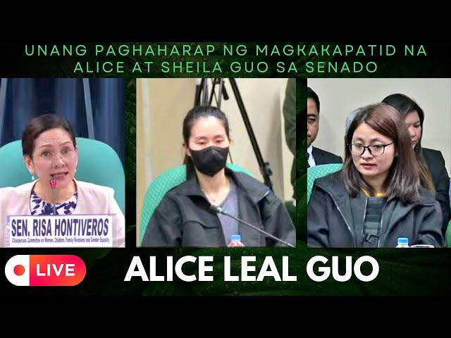 LIVE at the SENATE | ALICE LEAL GUO at SHIELA GUO ang unang paghaharap ng MAGKAKAPATID