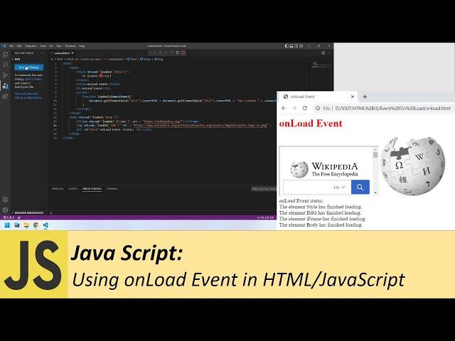 JavaScript: How to use onLoad event trigger in HTML and JavaScript (Tutorial)