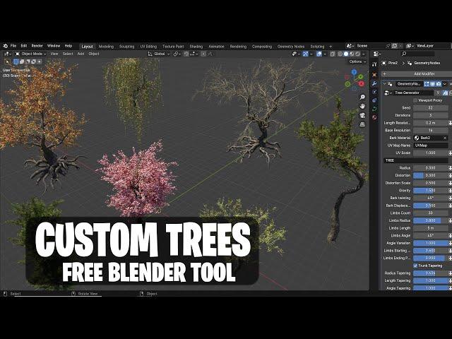 FREE Blender Trees Just A Click Away!