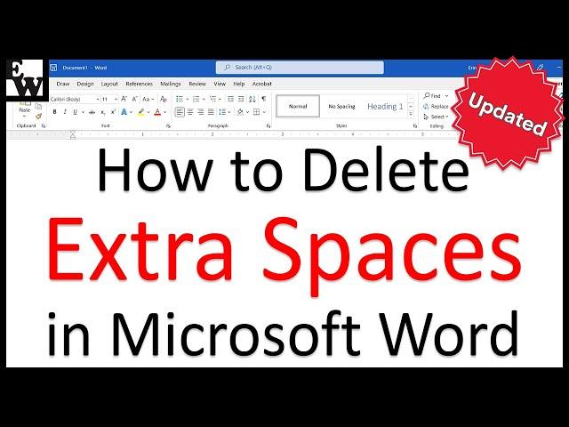 How to Delete Extra Spaces in Microsoft Word (Updated)