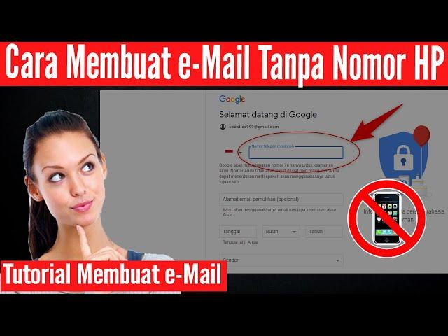 cara membuat email tanpa nomor hp di komputer atau laptop