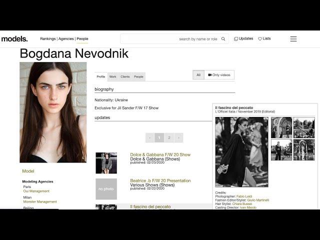 Promo video of our model Bogdana Didenko (Nevodnik)