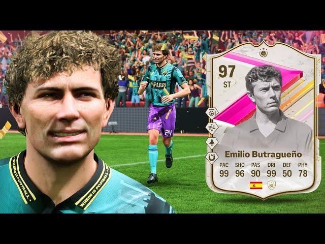 97 FUTTIES Icon SBC Emilio Butragueno.. Worth the PRICE TAG?  FC 24 Player Review