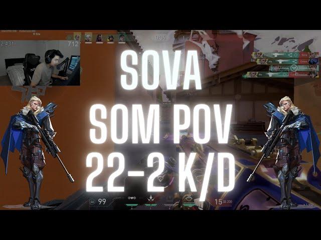 NRG s0m POV Sova on Ascent 22-2 K/D (VALORANT  Pro POV)