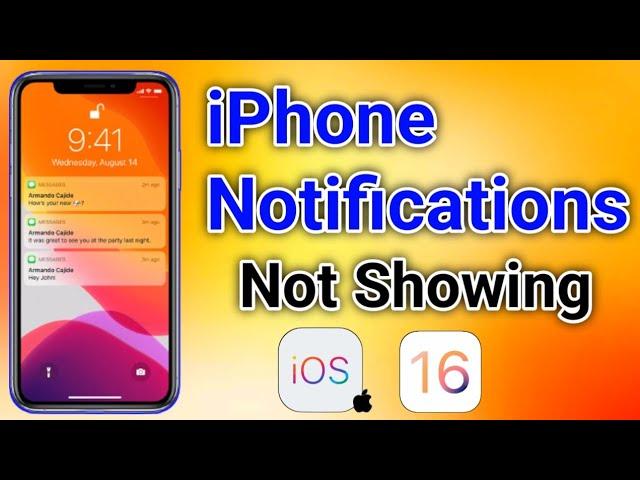 How To Fix iPhone Notifications Not Showing on Lock screen ( Fix notifications not working iOS 16 )