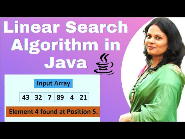 Linear Search Algorithm with Example in Java | Linear Search in Java | Data Structures