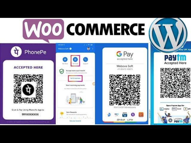 HOW TO ADD GOOGLE PAY OR PHONE PE ON WOOCOMMERCE WEBSITE|UPI QR CODE PAYMENT METHOD