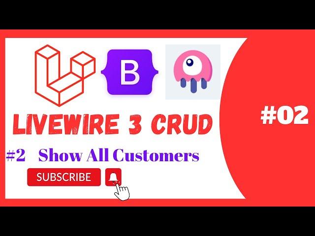 Display all customers |  Laravel Livewire 3 CRUD