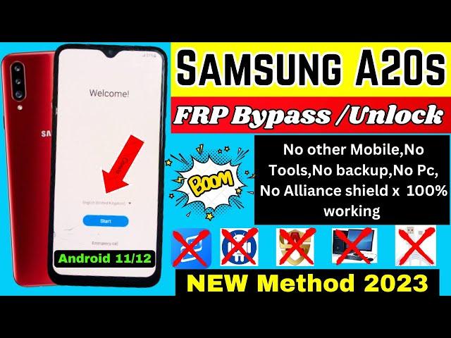 Samsung A20s || Android 11,12 || frp bypass google account remove |  without PC | *#0*# not working