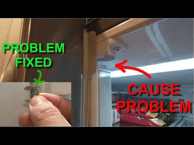 How to fix refrigerator french door hinge, flap not closing properly (PART 2)