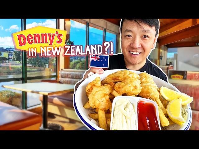 #1 BEST Fish & Chips, CHEAP EATS & Foods I've NEVER Tried at Denny's in Auckland New Zealand