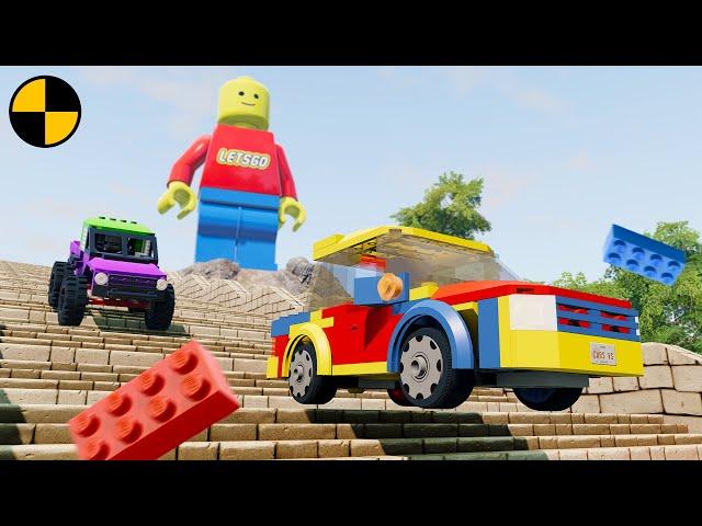 LEGO Cars vs Stairs  BeamNG.Drive