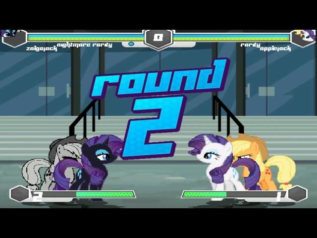 Fighting Is Magic Mugen Nightmare Rarity & Zalgojack VS Rarity & Applejack