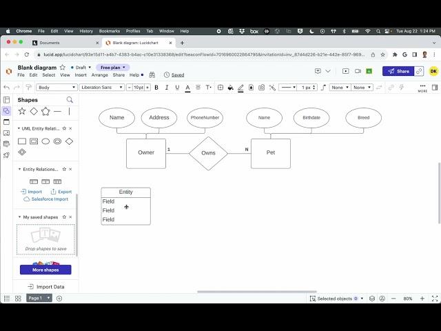 How to make an ERD using Crow's Foot notation