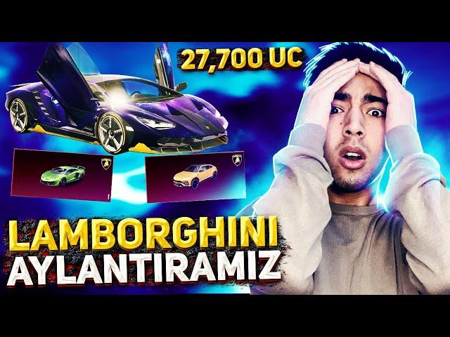 27,700 UC YANGI LAMBORGHINI AYLANTIRAMIZ  ENG OMADLI MOSHINA - PUBG MOBILE!!!