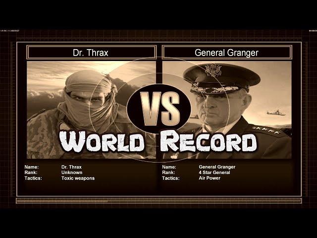 Command & Conquer Generals Zero Hour Generals Challenge (Hard) Speedrun: Toxin vs Airforce 3:12 WR