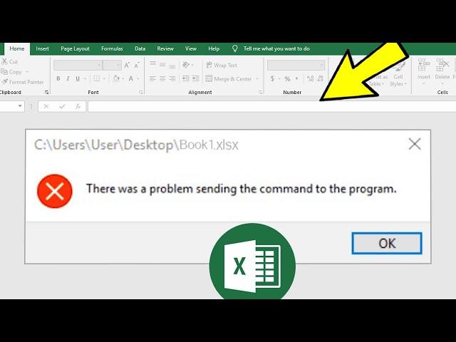 There was a problem sending the command to the program in Excel - How To Fix excel Error - FIXED 