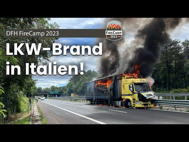 Bei LKW-Brand dazugekommen - LKW-Fahrer kroch in die brennende Kabine!