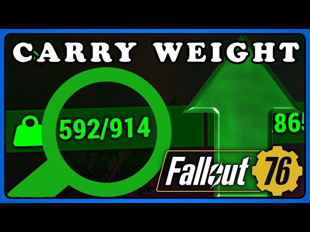 Fallout 76: How to Increase Carry Weight - for PA and Regular Armor.