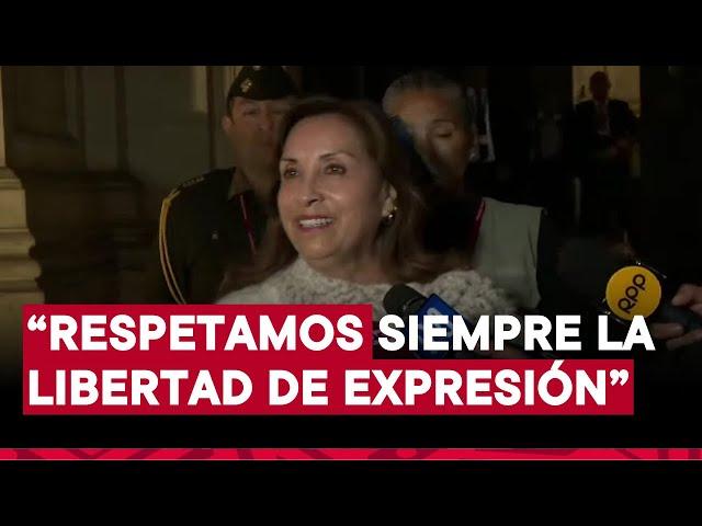 Presidenta Dina Boluarte se refirió tras el incidente con periodistas en el COEN