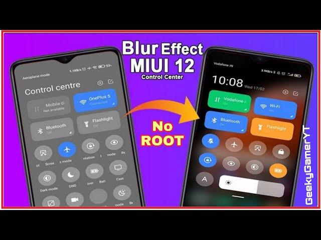 Enable MIUI 12 Control centre Blur | Fix MIUI 12 Notification Bar Blur