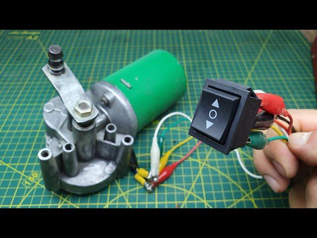 DC Motor Direction with One Switch (6 Pin On-Off-On Switch)