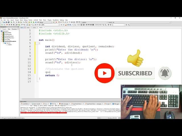 6. How to compute quotient   remainder in C - Learning Programming by Coding