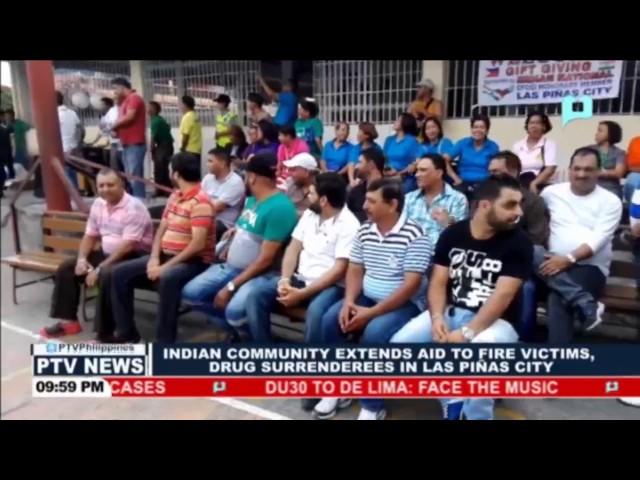 Indian Community extends aid to fire victims, drug surrenderers in Las Piñas City