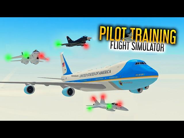 Presidential Escort In Pilot Training Flight Simulator!