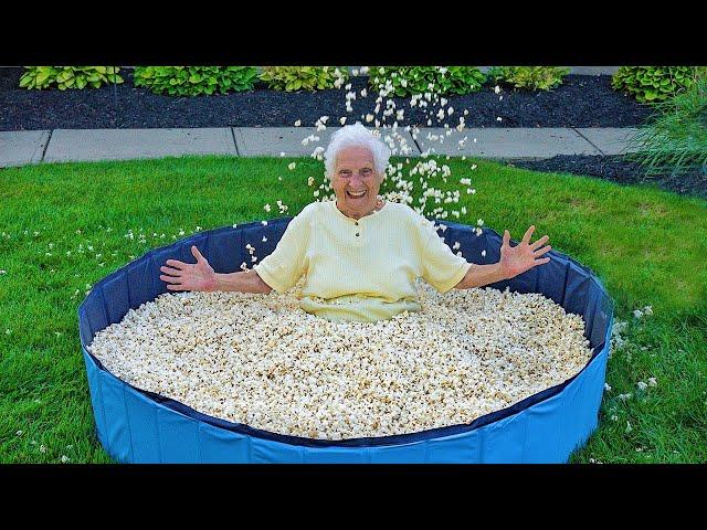 Granny Buried Alive in Pool of Popcorn *Life Hacks* | Ross Smith