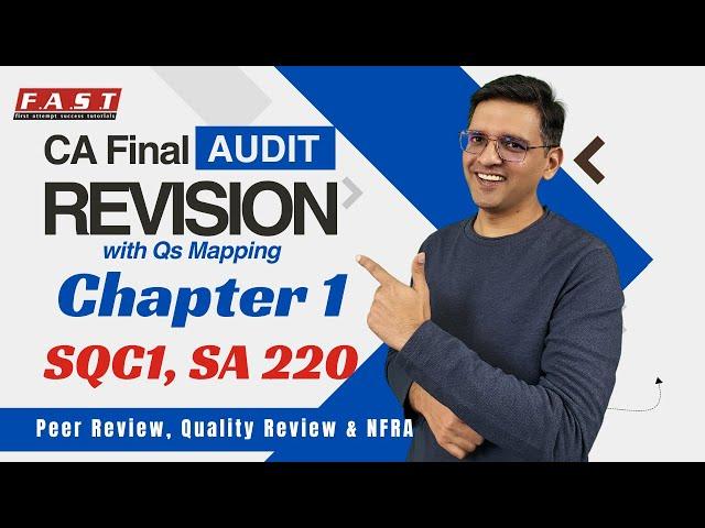 CA Final Audit Revision | SQC1, SA220, Peer Review, QRB/NFRA