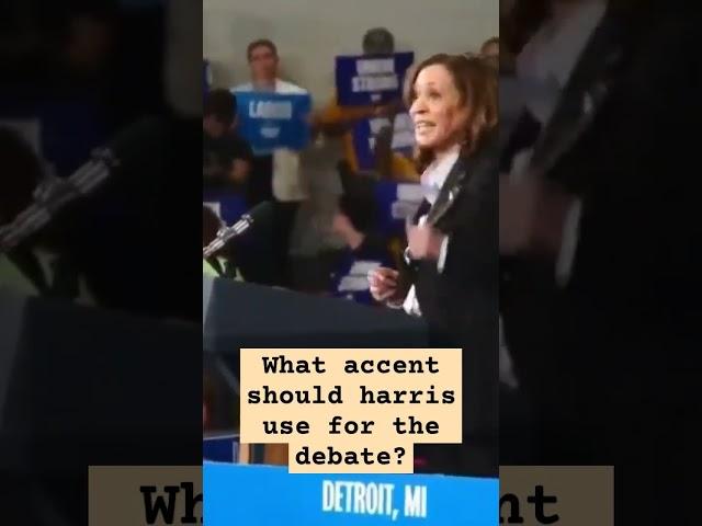 What Accent Should Kamala Harris use for the Trump debate? #poll #harris #cringe #vote #shorts