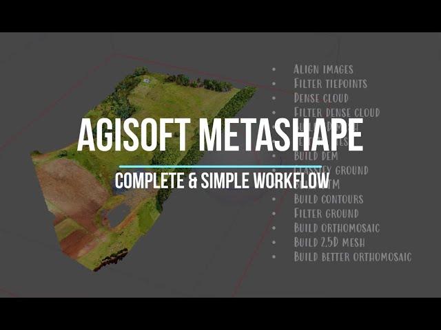 Agisoft Metashape - Complete Tutorial (Cloud, Mesh, DSM, DTM, Classify, Orthoimage - No GCPs)