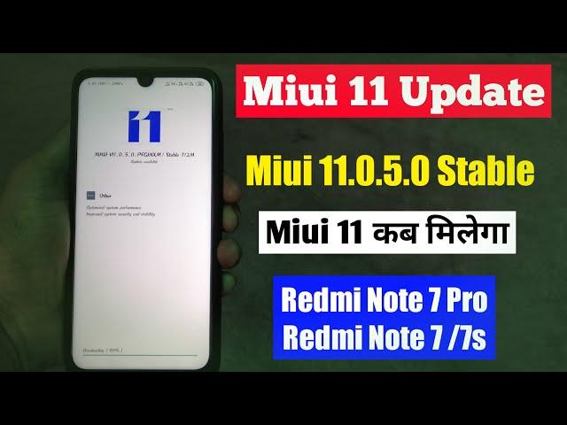 Miui 11 - Miui 11.0.5.0 Stable Update Redmi Note 7 Pro, Redmi Note 7, Redmi Note 7s !!! Miui 11