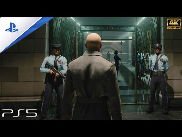 (PS5) HITMAN 3 - New York, Bank Heist - Cinematic Run [4K 60FPS]