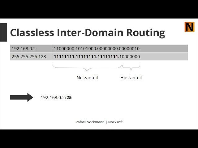 Basics zu IP Netzwerken Teil 2 (Netz- und Broadcastadressen, Netzklassen und CIDR)