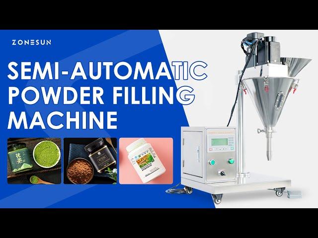 ZONESUN ZS-FM100S 100g Semi Automatic Dry Powder Filling Machine